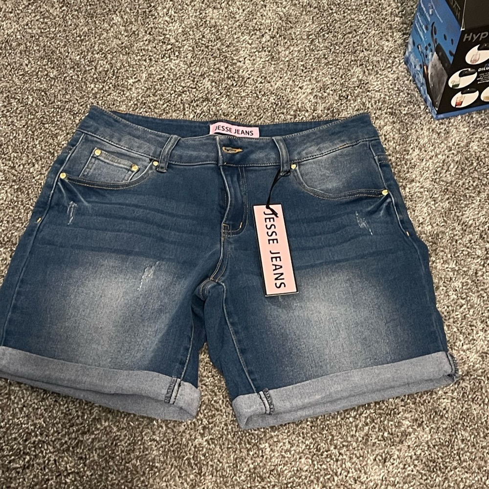 Jean shorts tags on; never worn